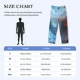 thumbnail image 3 of KLL Mens Pajama Pants for Men,Mens Lounge Pants,Funny Gifts for Men,Men's Pajama Bottoms-Red And Blue Fire Mountains, 3 of 5