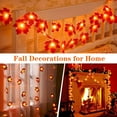 thumbnail image 3 of Thanksgiving Maple Leaves String Lights Lighted Fall Garland, Battery Operated Total 20 Ft 40 LED Fall Leaves Lights for Indoor Outdoor Holiday Autumn Home Party Harvest Decor, 3 of 7