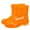 Orange, variant on Xfvqtps Rain Boots for Women Mid Calf Ankle Height Jelly Color Translucent Waterproof Non Slip Rubber Sole Garden Shoes Outdoor Work PVC Rain Shoes Blue