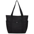 thumbnail image 1 of Bolso mano moda universitario lona ​​bolso con múltiples bolsillos compras ligero y versátil para mujer, 1 of 9