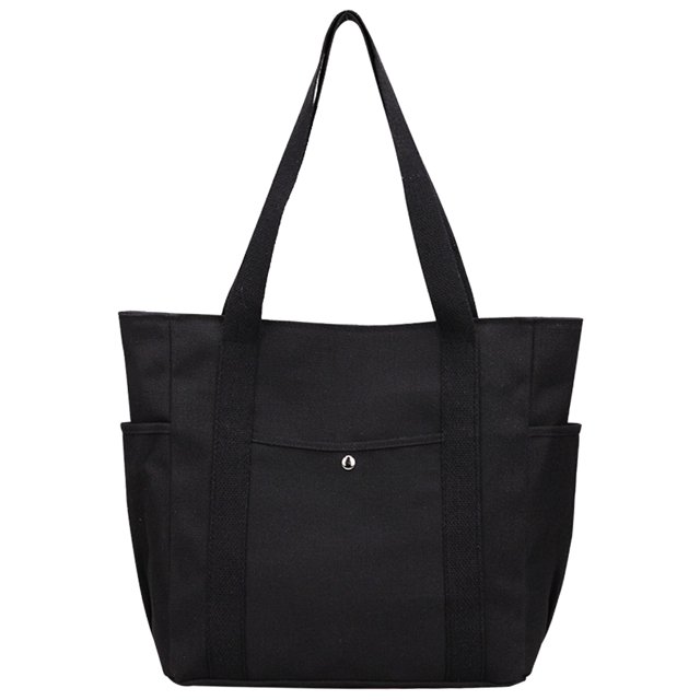 Bolso mano moda universitario lona bolso con múltiples bolsillos compras ligero y versátil para mujer
