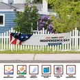 thumbnail image 3 of Independence Day Large Banners and Signs for Outdoor by DreamController. Polyester Banner with 4 Holes for Easy Hang Indoor & Outdoor | 6x1 Feet Banner for Independence Day | HD Print Banner Made, 3 of 6