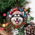thumbnail image 3 of Alaskan Malamute Ornament for Xmas 2025, Personalized Alaskan Malamute Dog Stained Glass Style Ornaments, Alaskan Malamute Wearing Christmas Hat Ornament, Gift for Alaskan Malamute Lover Dad Mom, 3 of 7