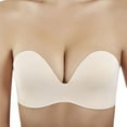 thumbnail image 4 of Strapless Push Up Bras Back Buckle Lift Bra Wireless Non-Slip Seamless Bralette Lingerie, 4 of 8