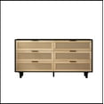 thumbnail image 5 of 59.06"6-Drawers Rattan Storage Cabinet Rattan Drawer,for Bedroom,Living Room, Black, 5 of 9