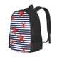 thumbnail image 1 of Fotbe Starfish Navy Blue Stripe Mochila para Hombre y Mujer - Tela Oxford 600D Resistente - Mochila Impermeable de Gran Capacidad para Escuela, Viajes y Senderismo, 1 of 6