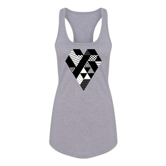 Geometric Heart Tank Women -Image by Shutterstock, Female Medium