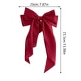 thumbnail image 4 of CXHEGBEJ 3pcs Large Bows 14inch Long For Womens Hair Big Bow Clip Scarf French Barrette With Long Silky Satin Ribbon Plain Color Bowknot Hairpin Hair Slides Headdress Grey+Blac+White, 4 of 7