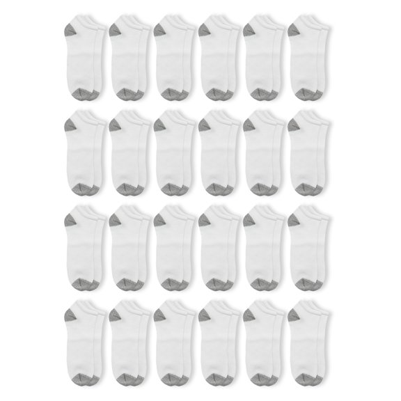Athletic Works Men's No Show Socks, 24 Pack
