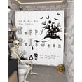 thumbnail image 5 of Happy Halloween Pumpkin Bat Haunted House Shower Curtain Set ，Waterproof Fabric Shower Curtains Shower Curtains for Bathroom,Bathroom Decor 36"x72", 5 of 6