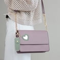 thumbnail image 2 of Unique Bargains 1 Pc Handbag Charms Keychains Heart Mirror Lipstick Bag Bag Accessories Light Green, 2 of 6
