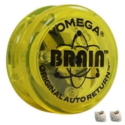 Yomega The Original Brain - Professional Yoyo for Kids and Beginners, Responsive Auto Return Yo Yo Best for String Tricks   Extra 2 Strings & 3 Month Warranty (yellow)