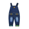 thumbnail image 2 of KIDSCOOL SPACE Baby Cotton 3D Cartoon Soft Knitted Jeans Overalls 12M, 2 of 6