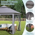 thumbnail image 6 of Costway 11 ft × 11 ft Pop up Gazebo with Mesh Netting Sidewalls, Vented Top, Drainage Holes Gray, 6 of 11