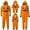 Orange_001, variant on Fgnfyis Family Halloween Pajamas Print Hooded Zipper One Piece Jumpsuit Loungewear Sleepwear