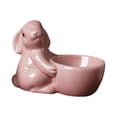 thumbnail image 2 of Ceramic de la copa de huevo de conejo Pascua Pastel de huevo Pascua Figurina de huevo de la figura del huevo para la cena para la cena Rosa, 2 of 8
