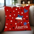 thumbnail image 6 of RuWeoMaa 4th of July Pillow Covers 18"x18" Set of 2 Soft Jacquard Chenille Throw Pillow Covers with Red Stripe Blue Star Flag Design,Farmhouse Pillow Covers for Independence Day Memorial Decor, 6 of 6