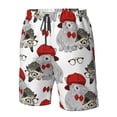 thumbnail image 5 of Naloa Rabbit And Hedgehog Men's Beach Shorts, Surfing shorts, Swim trunks, Quick Dry Swim Trunks for Surfing Beach Fun - XX-Large, 5 of 9