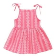 thumbnail image 1 of Robe de Fête Princesse à Fleurs Unies Rayée pour Fille Tout-Petit Robe d'Été, 1 of 8