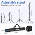 thumbnail image 2 of EMART Photo Backdrop Stand 10 x 7 ft, Adjustable Metal Photography Background Support System Kit, 2 of 8
