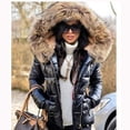 thumbnail image 1 of Babysbule Vestes d'Hiver pour Femmes Liquidation Mode Femmes Manteau Chaud à Capuche Coupe-Vent, 1 of 3