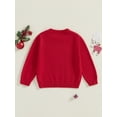 thumbnail image 5 of aturustex Little Boys Girls Christmas Sweaters Baby Thick Warm Knit Tops Toddler Reindeer Print Knitted Pullovers Long Sleeve Crew Neck Jumpers Infantinter Fall Clothes for Christmas Costume, 5 of 7