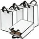 thumbnail image 1 of 10 bolsas de regalo blancas y negras con asas, pequeñas, de bienvenida, de agradecimiento, resistentes, de papel kraft reciclado, impermeables, a granel., 1 of 7