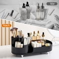 thumbnail image 4 of Organizador de maquillaje giratorio de 360°, color negro, para tocador y baño, compacto, acceso sin esfuerzo, ideal para dormitorios, 4 of 5
