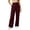 Wine, variant on ATOYSOY Women High Waist Pleated Wide Leg Pants for Winter Casual Office Wear with Pockets Comfortable Soft Warm Trousers for Daily OutFitteds