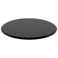 thumbnail image 2 of M optimized Round Tempered Glass Table Tops in Various Sizes with Beveled Polished Edge from 24 to 38.6 inches for Dining Table Coffee Table, Black, 2 of 9