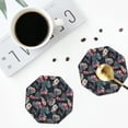 thumbnail image 4 of Kdxio Colorful Tropical Leaves Funny Coasters,4 Pcs Leather Coasters,Housewarming Gifts,Protect Furniture from Water Marks Scratch and Damage, 4 of 8