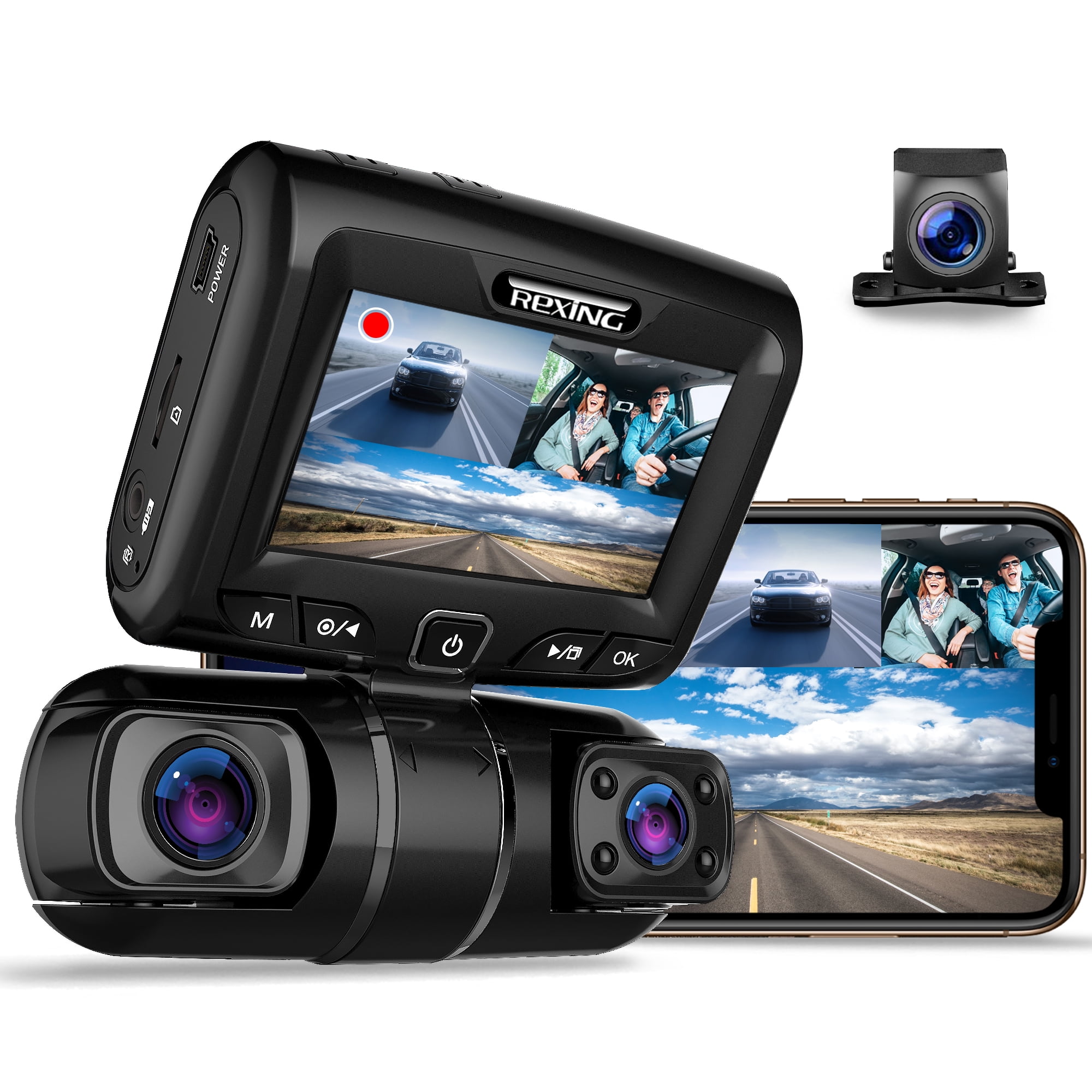 Rexing S1 3Channel 1080P+1080P+1080P Dash Cam