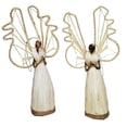 thumbnail image 2 of Angel Rattan Wings Praying Hands Dressed in Sisal and Banana Bark Christmas Tree Hanging Ornament Arrangement Décor Also Use as a Mantel Piece, 2 of 3