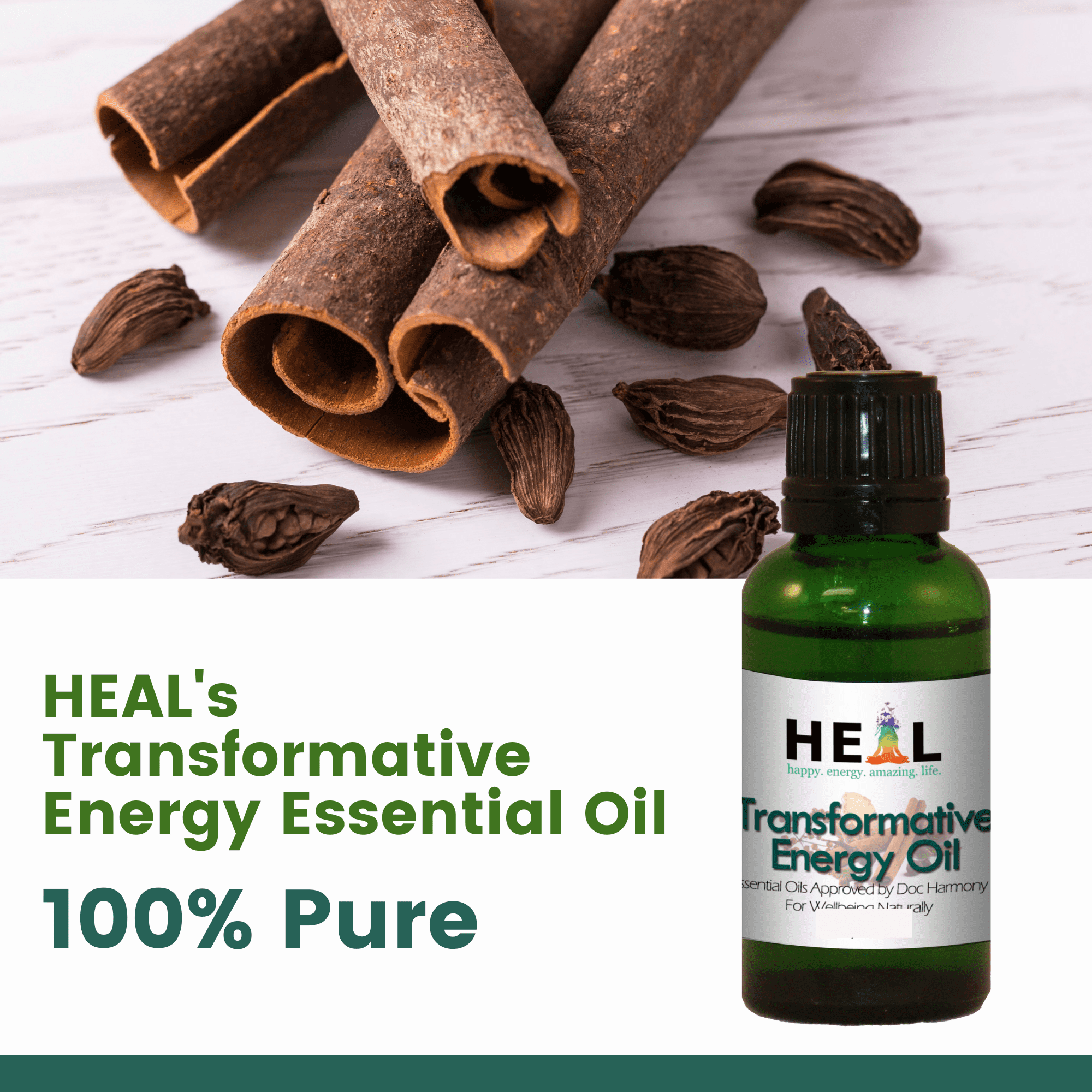 H.E.A.L.'s Essential Oil Cinnamon And Cardamom - 1oz