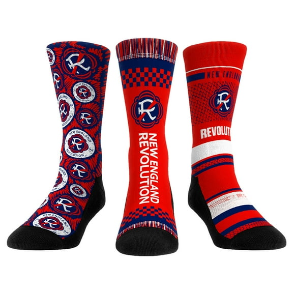 Youth Rock Em Socks New England Revolution Three-Pack Crew Socks Set