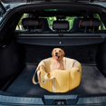 thumbnail image 1 of Asiento para perros Cama para perros para viajar Suministros para mascotas Nido para mascotas cómodo y lavable Asiento amarillo, 1 of 8
