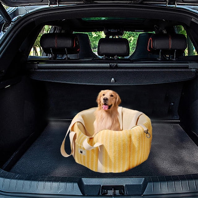 Asiento para perros Cama para perros para viajar Suministros para mascotas Nido para mascotas cómodo y lavable Asiento amarillo