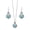 F, variant on 2Pcs/Set Ethnic Style Faux Turquoise Necklace Earrings Set Women Shining Inlaid Pendant Necklace Hook Earrings Jewelry Set
