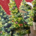 thumbnail image 5 of Red Christmas Semi Sheer Curtains 63 Inch Length 2 Panels Set, Xmas Tree Snowflake Winter Botanical Sheer Kitchen Curtain Privacy Voile Window Curtain for Living Room Bedroom Rod Pocket Drapes, 5 of 7