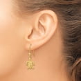 thumbnail image 3 of Primal Gold 14 Karat Yellow Gold Textured, Diamond-cut Turtle Shepherd Hook Earrings, 3 of 4
