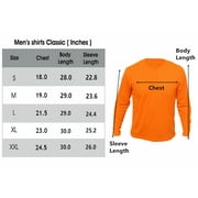 2 Pack-High Visibility Long Sleeve T-Shirt Hi Vis Orange Work Safety Shirts Size: X-Large