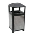 thumbnail image 6 of Miumaeov 15-Gal Industrial Waste Container with Lid Stainless Steel Outdoor Trash Can Elevated Base Design Inner Barrel with Handle for Outdoor Patios Yard 16*33.25" Grey, 6 of 16