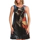 thumbnail image 1 of Fotbe Cyberpunk Skull American Flag Vestido de Verano sin Mangas para Mujer – Vestido Midi Línea A, Estilo Camiseta Floral, Vestido Playero Casual y Fluido, 1 of 7