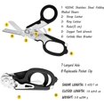 thumbnail image 3 of Trauma Shears Emergency Raptor Scissors Tool Stainless Steel Foldable Trauma Shears With Strap Cutter And Glass Breaker, 3 of 5