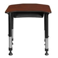 thumbnail image 2 of Ferris 26" x 24" Height Adjustable Student Desk with Book Storage- Cherry, 2 of 9