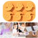 thumbnail image 2 of Molde Halloween Pastel Silicona Calabaza Murciélago Cráneo DIY Herramientas para Hornear (color) Naranja, 2 of 9