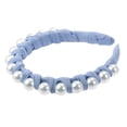 thumbnail image 1 of Diadema Unique Bargains con cinta trenzada de perlas sintéticas azul 0,79 pulgadas de ancho, 1 of 7