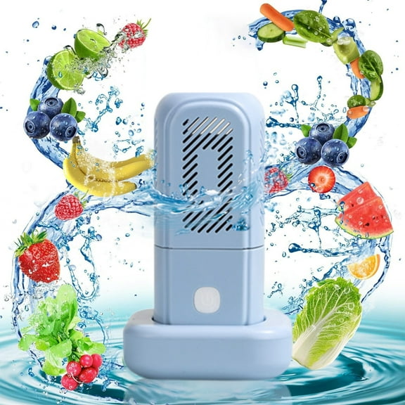 Vikakiooze Portable 3600mah Capsule Shape Fruit Vegetable Washing Machine USB Rechargeable Fruit Cleaner Machine Automatic Household Cleaning Machine
