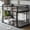 Black, variant on HICOMILA Queen Low Profile Metal Bunk Bed with Guardrails & Ladder, Upgraded Round-Pipe Frame, Noise-Free Space Saving Furniture for Bedroom Apartment Dorm, Black