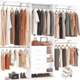 thumbnail image 1 of Organizador de armario Closet System Aheaplus de 8 pies con 3 cajones, color blanco, 1 of 8